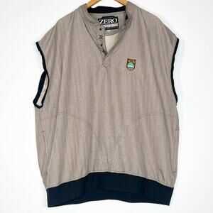 Zero Restriction Golf Outerwear Chevron Pullover Vest Shirt Beige Tan Black